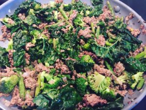 Bison and Greens Skillet